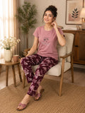 Peach Beautiful Nightsuit Set