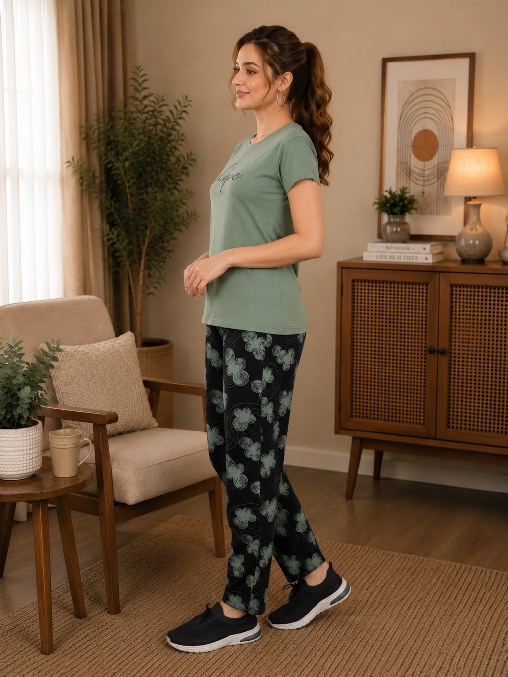 Sage Green Hope Nightsuit Set