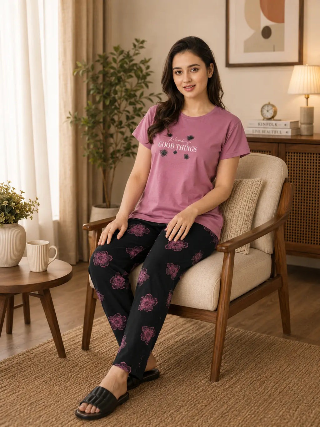 Mauve Pink Good Things Nightsuit Set