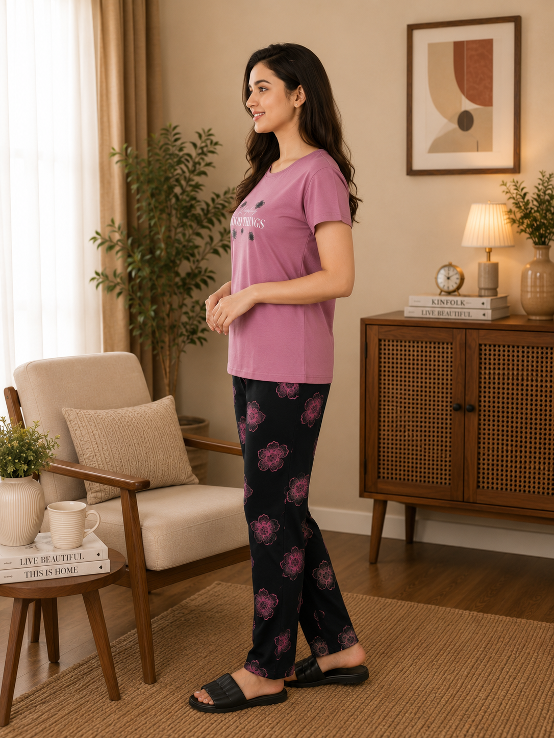 Mauve Pink Good Things Nightsuit Set