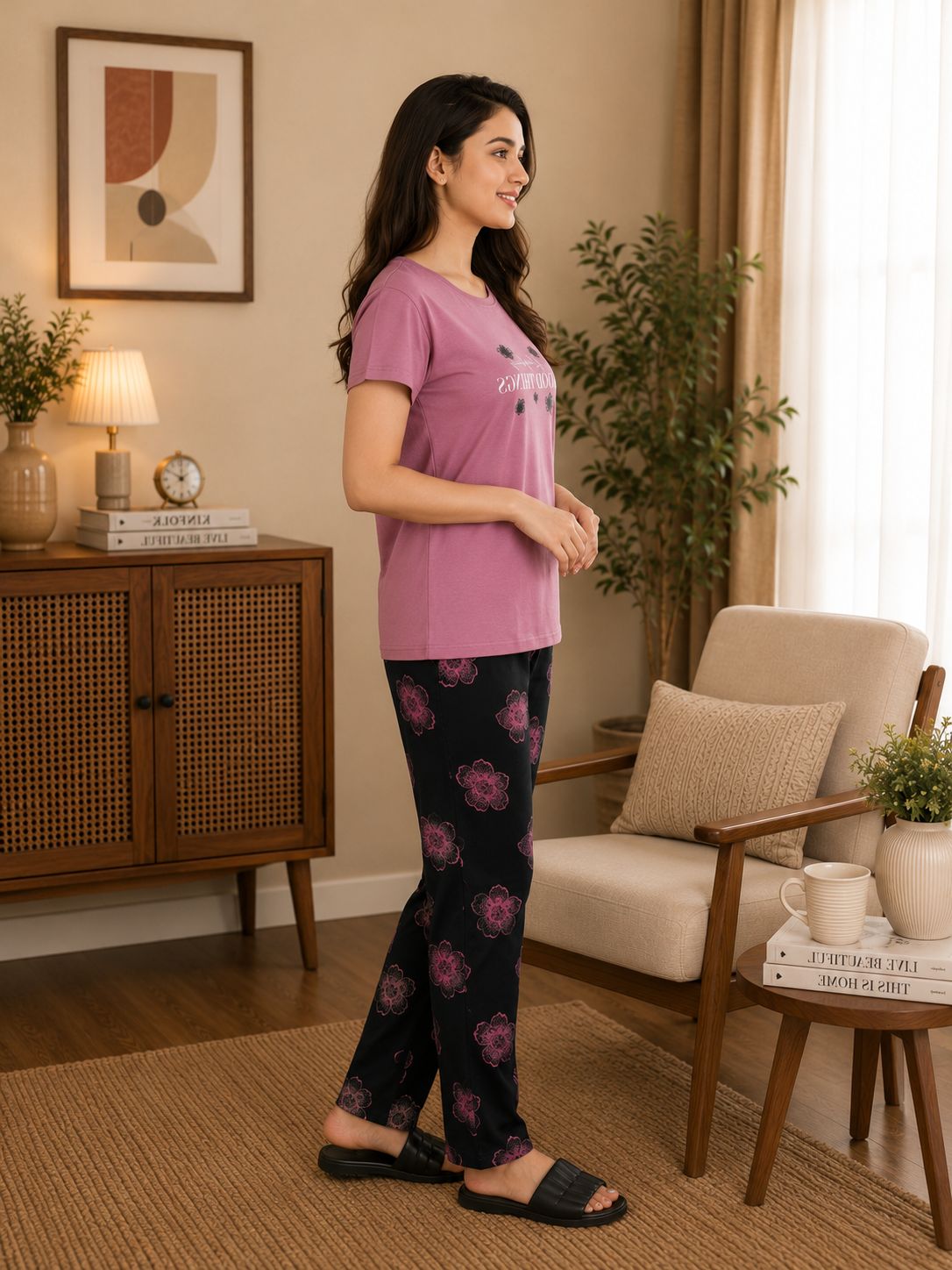 Mauve Pink Good Things Nightsuit Set
