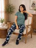 Sea Green Be Kind Nightsuit Set