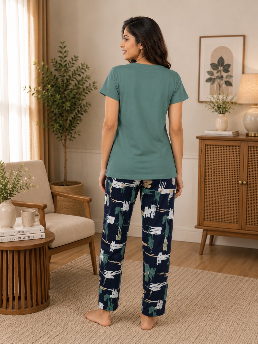 Sea Green Be Kind Nightsuit Set