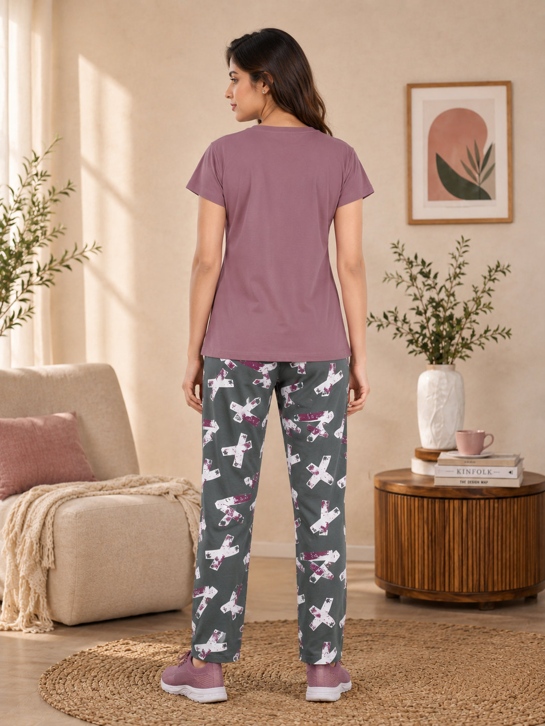 Mauve Vibe Night Suit