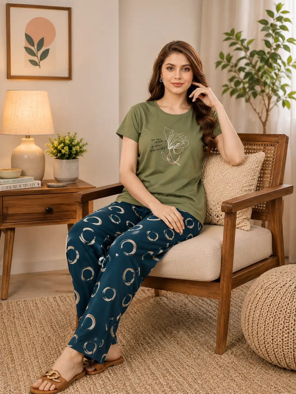 Olive Aura Lounge Set