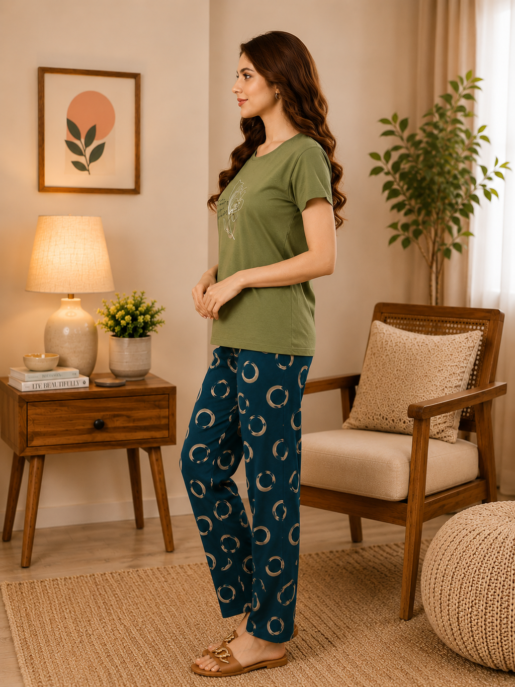 Olive Aura Lounge Set