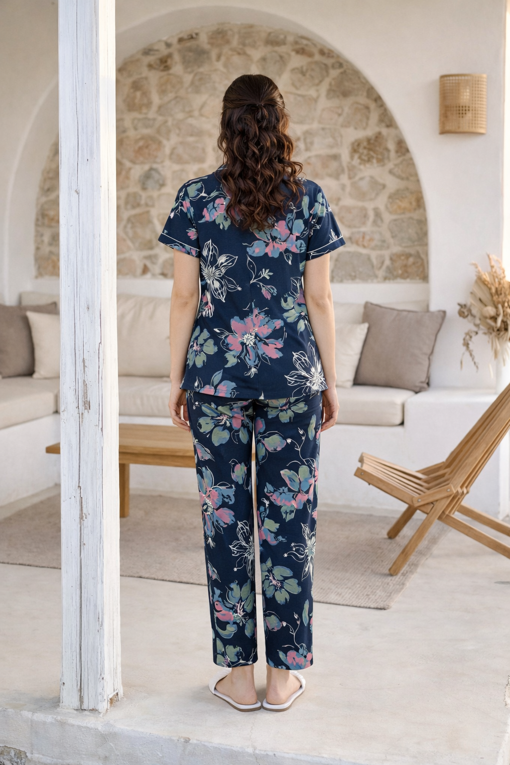 Midnight Blossom Lounge Set