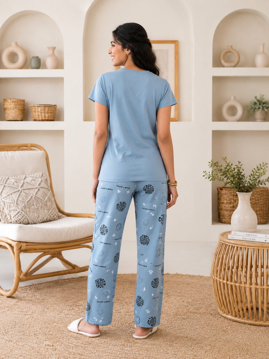 Light Blue Night Suit