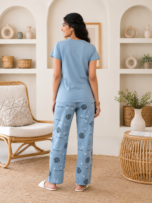 Light Blue Night Suit