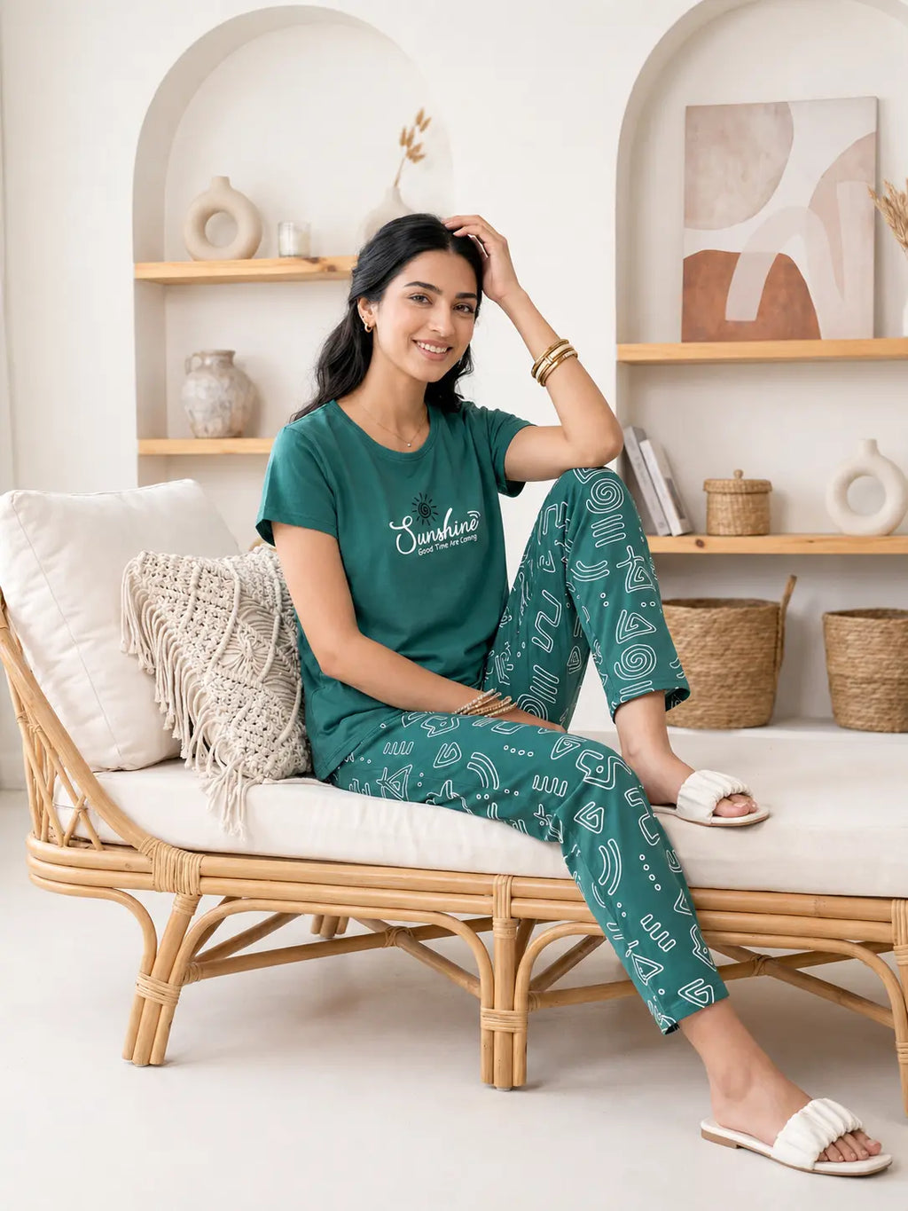 Green Sunshine Night Suit