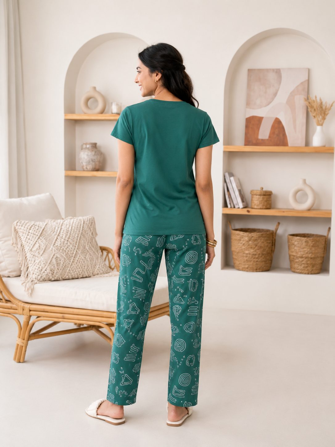 Green Sunshine Night Suit