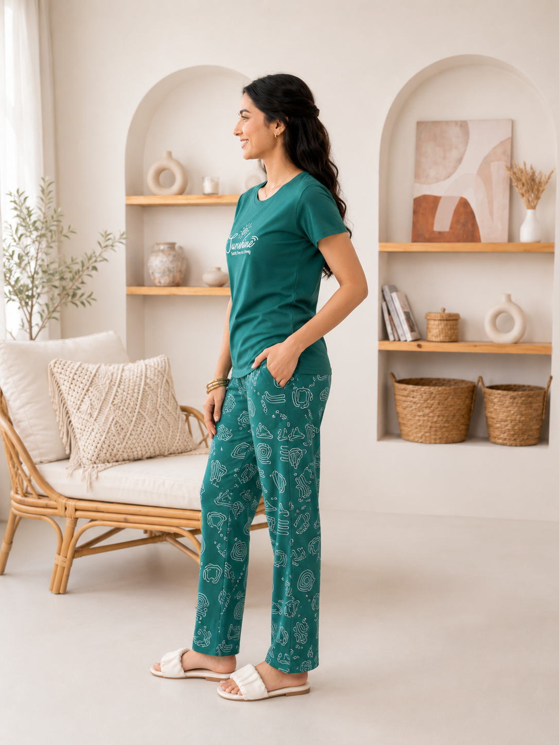Green Sunshine Night Suit
