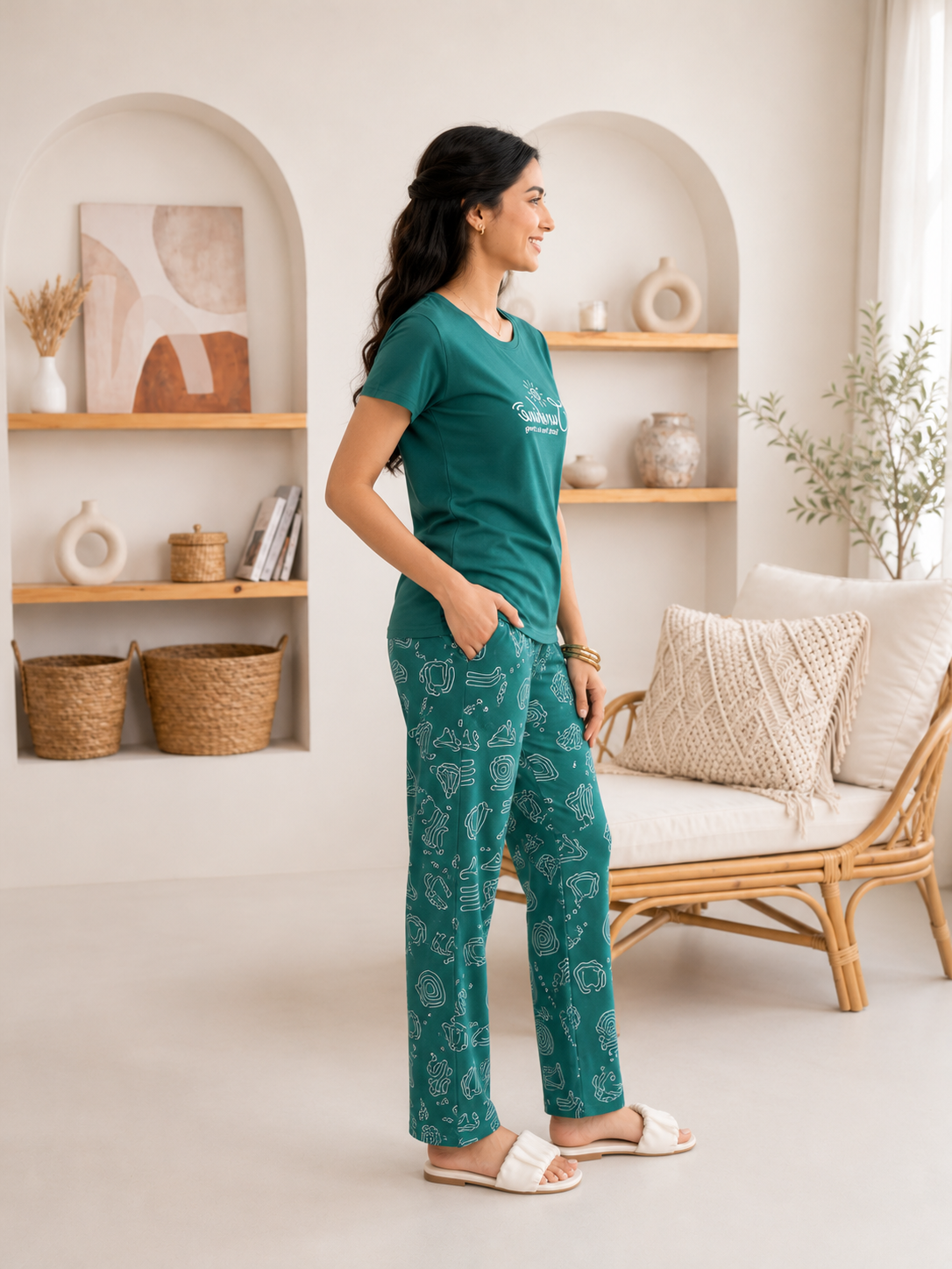 Green Sunshine Night Suit