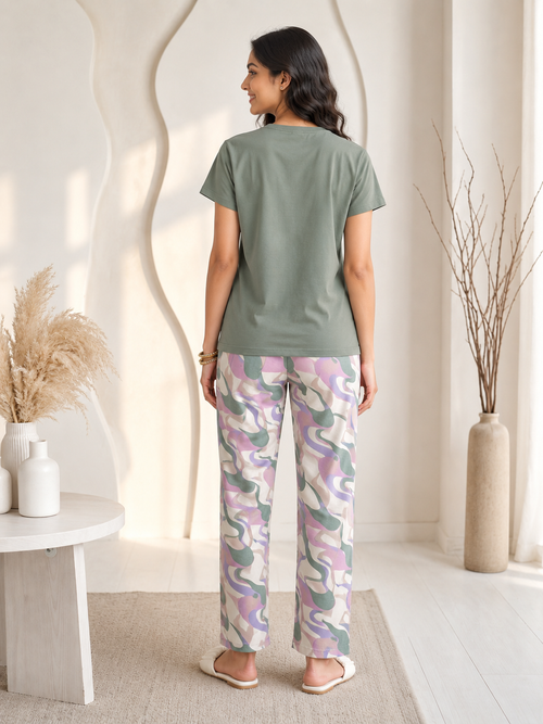 Sage Wild Hearts Night Suit