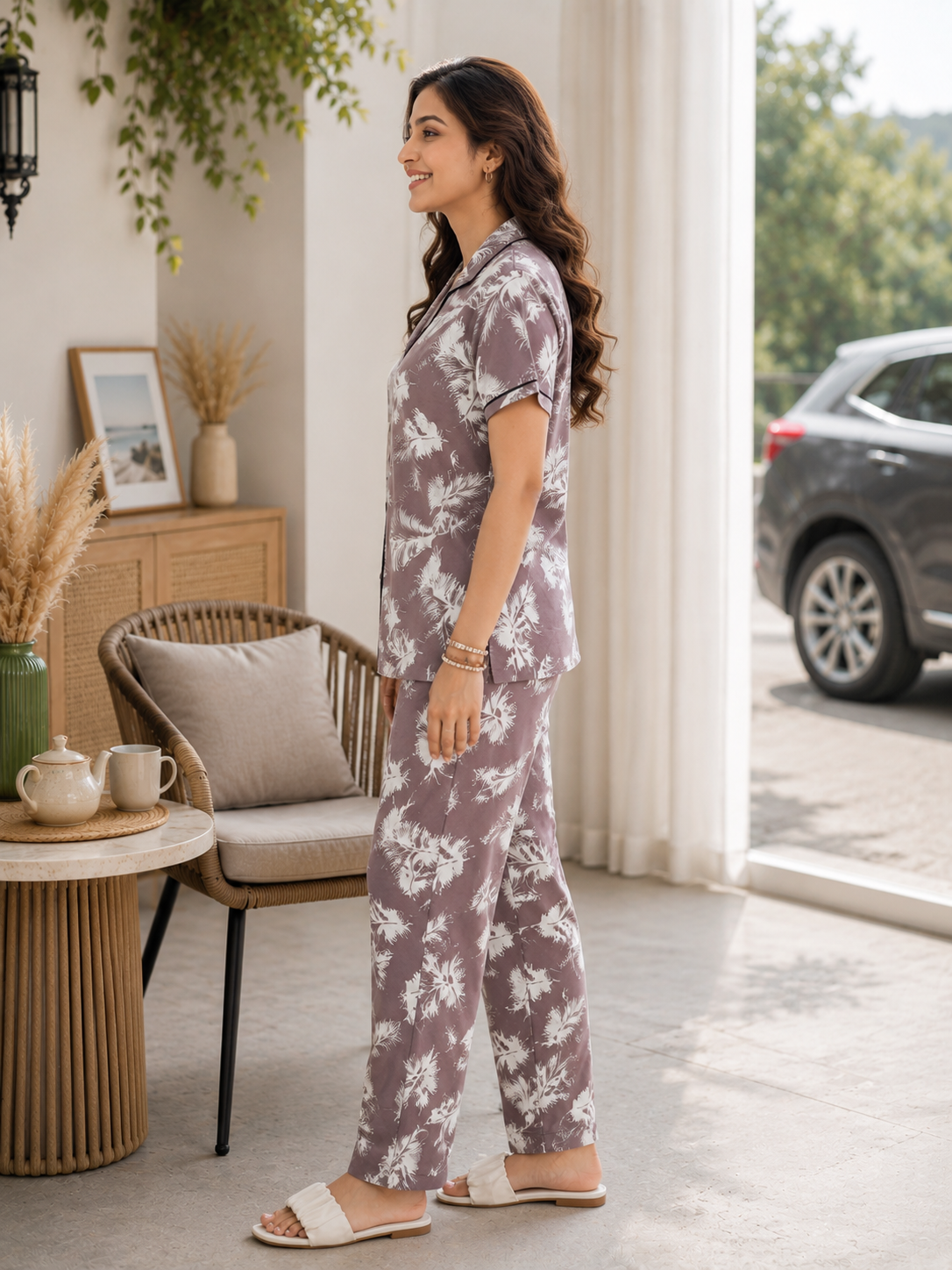 Cocoa Feather Pyjama Set