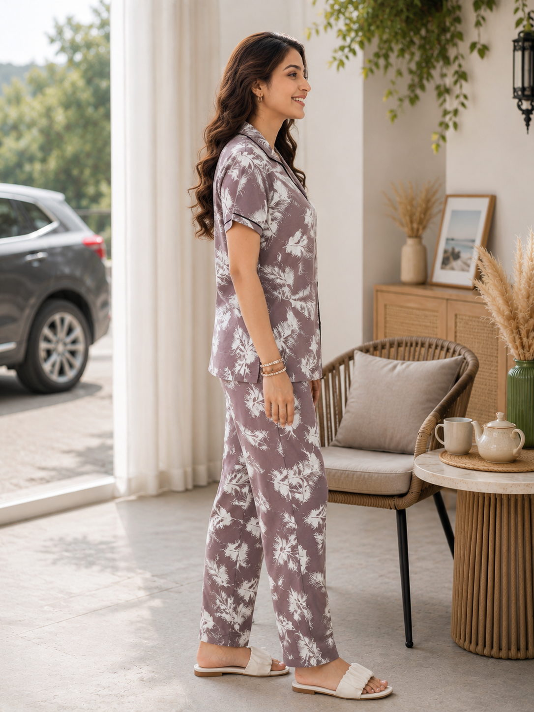 Cocoa Feather Pyjama Set