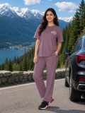 Mauve Cute Girl Travelwear Set