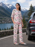 Multicolor Abstract Camo Loungewear Set