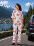 Pink Star Print Loungewear Set