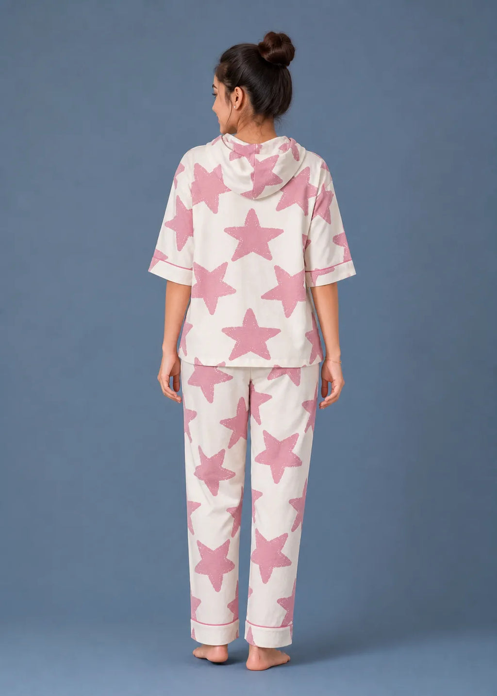Pink Star Print Loungewear Set