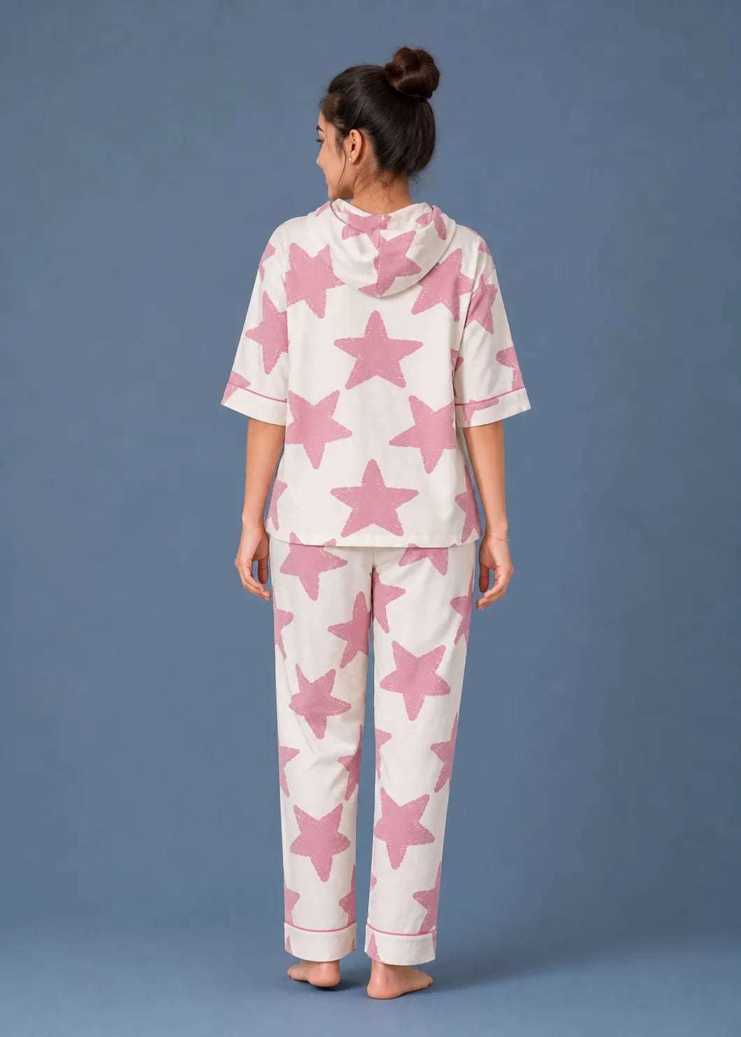 Pink Star Print Loungewear Set