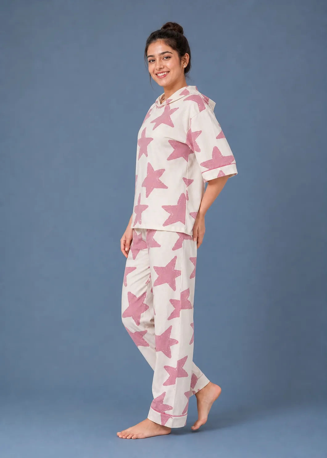 Pink Star Print Loungewear Set
