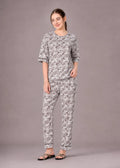 Grey Kalamkari Cotton Nightsuit Set