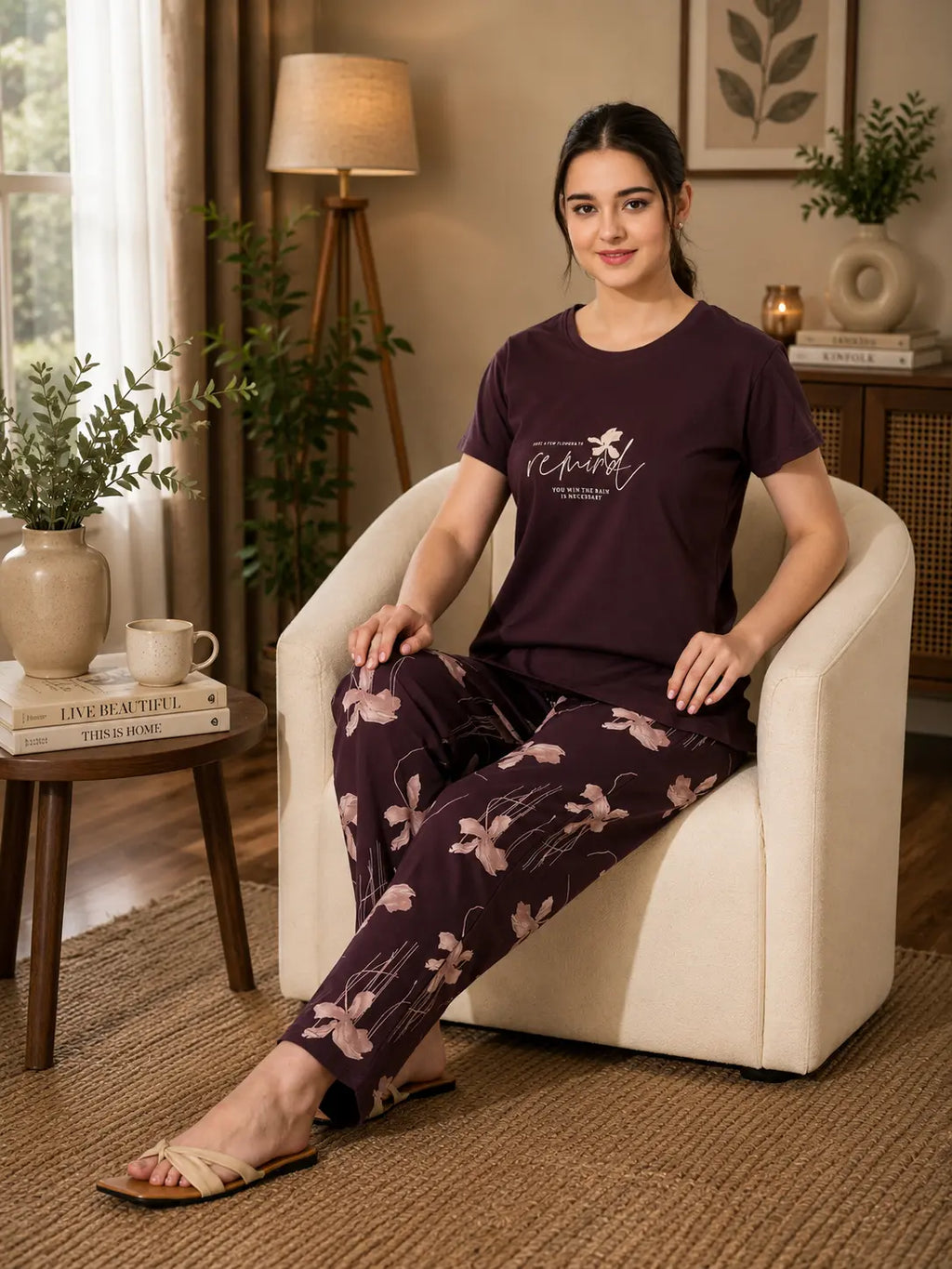 Wine Remind Nightsuit Set