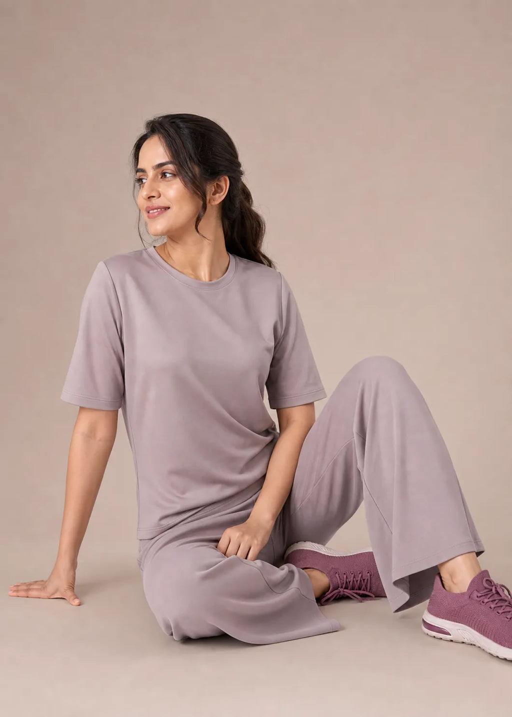 Taupe Textured Minimalist Travel Set