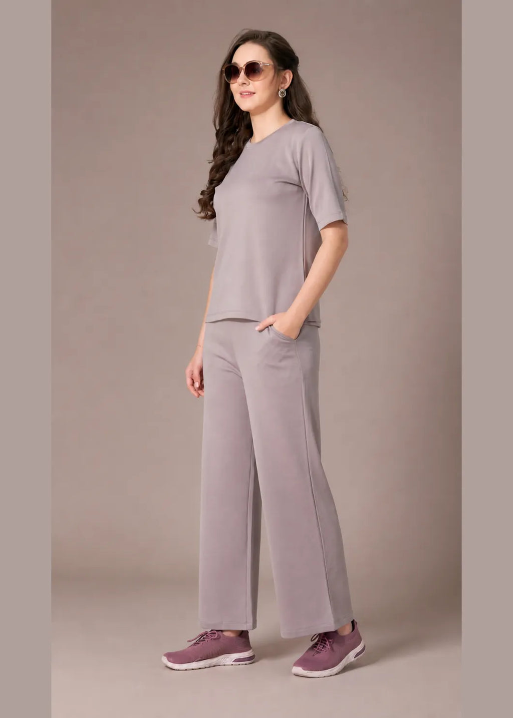 Taupe Textured Minimalist Travel Set