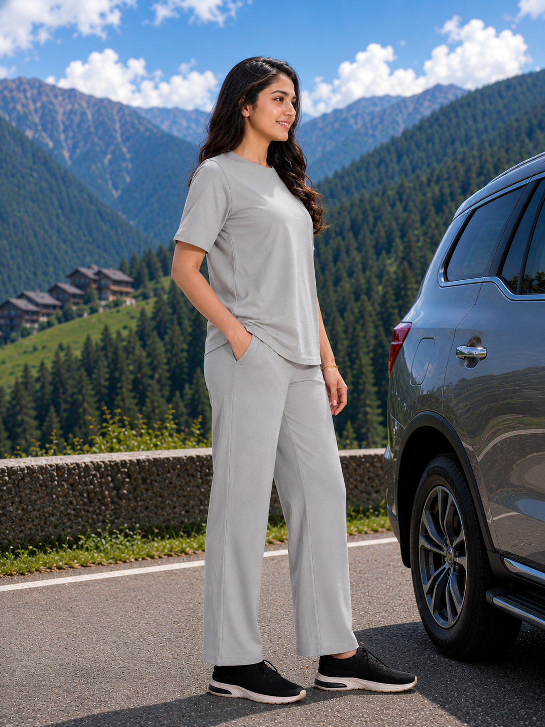 Grey Textured Minimalist Travel Set