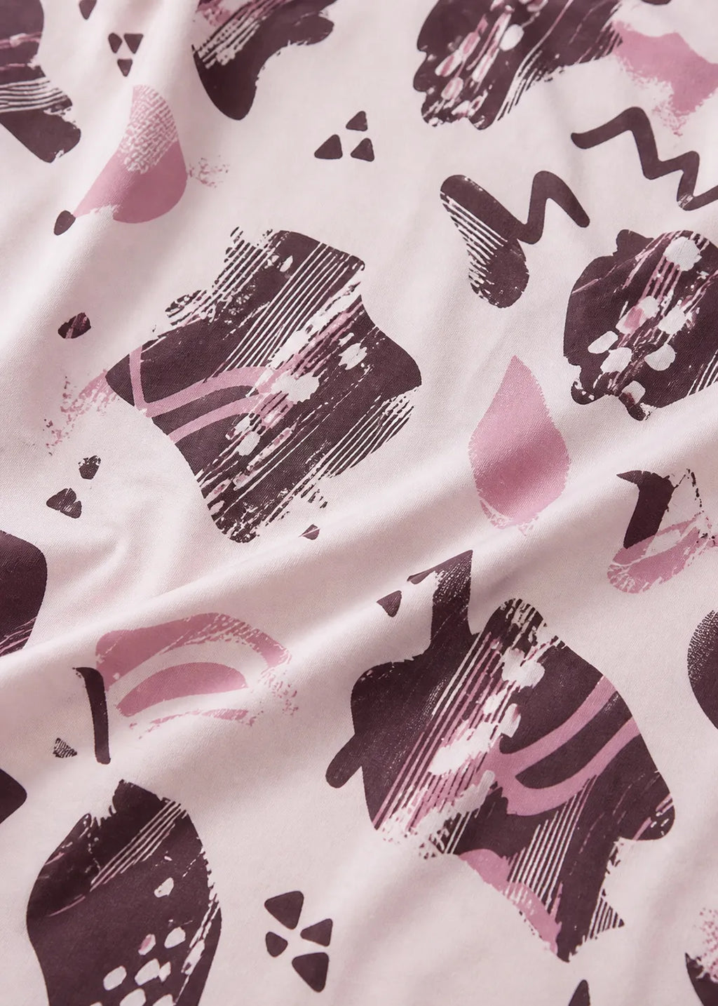 Mocha Abstract Print Nightsuit Set