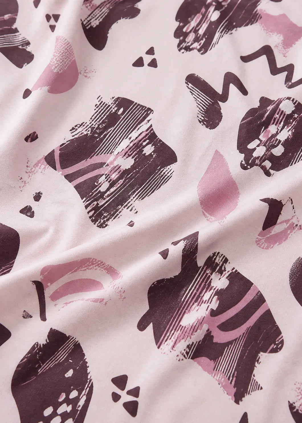 Mocha Abstract Print Nightsuit Set