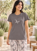 Charcoal Butterfly Grace Nightsuit Set