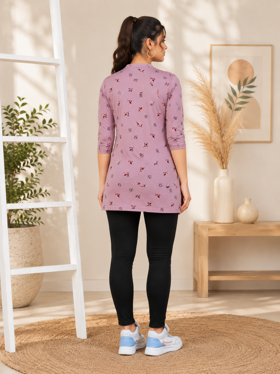 Rose Mist Printed Kurti