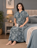 Slate Grey Floral Alpine Nightgown