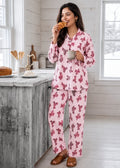 Pink Dog Print Woolen Winter Co-ord Set