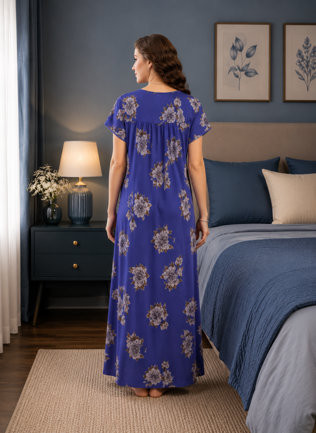 Blue Floral Alpine Nightgown