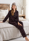 Maroon Arabesque Print Woolen Winter Co-ord Set