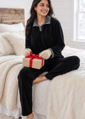 Black Velvet Polo Neck Winter Co-ord Set