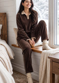 Brown Velvet Winter Co-ord Set