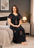 Black Geometric Alpine Nightgown