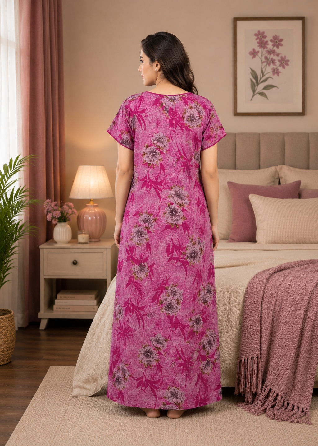 Magenta Floral Alpine Nightgown