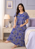 Periwinkle Blue Floral Alpine Nightgown