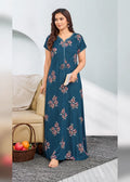 Teal Geometric Rose Alpine Nightgown