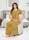 Mustard Yellow Geometric Rose Alpine Nightgown