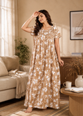 Tan Floral Alpine Nightgown