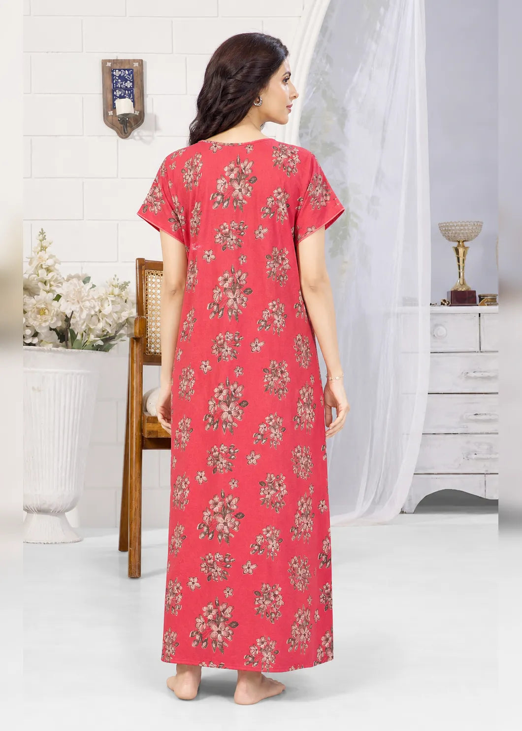 Red Floral Alpine Nightgown
