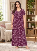 Purple Floral Abstract Alpine Nightgown