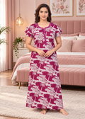 Magenta Abstract Brushstroke Alpine Nightgown